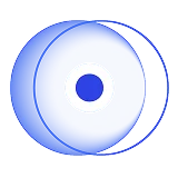 고객을 의미하는 원 이미지, 두개가 서로 겹쳐 있는 이미지